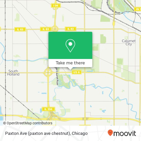Mapa de Paxton Ave (paxton ave chestnut), Calumet City, IL 60409
