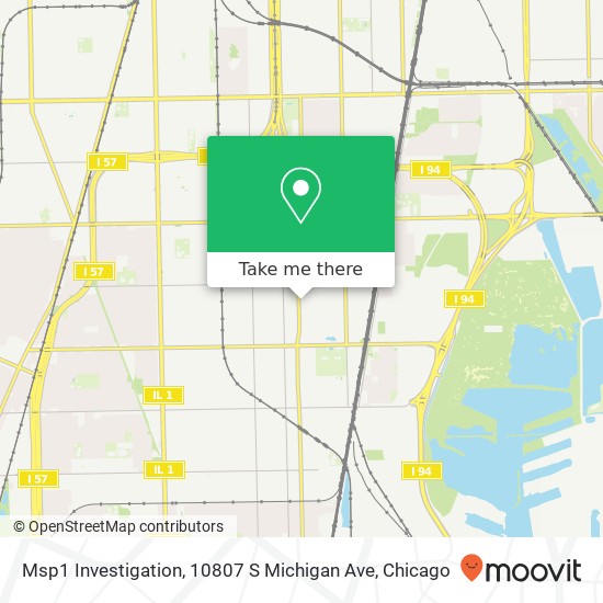 Msp1 Investigation, 10807 S Michigan Ave map