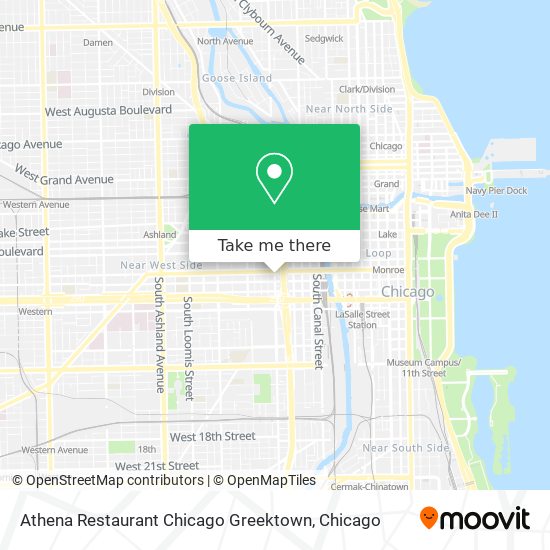 Athena Restaurant Chicago Greektown map