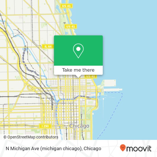 Mapa de N Michigan Ave (michigan chicago), Chicago, IL 60611