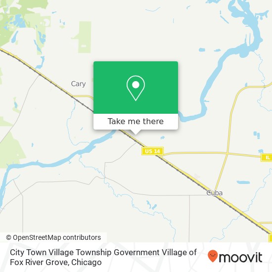 Mapa de City Town Village Township Government Village of Fox River Grove