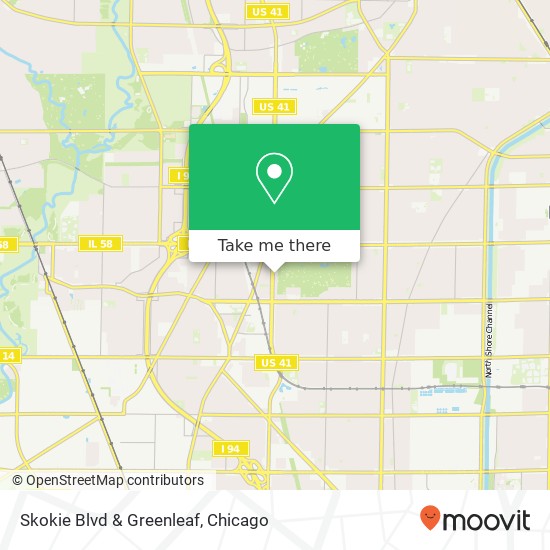 Skokie Blvd & Greenleaf map