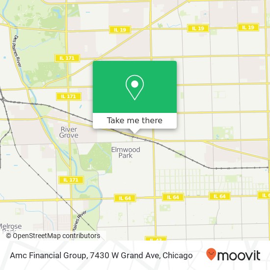 Mapa de Amc Financial Group, 7430 W Grand Ave
