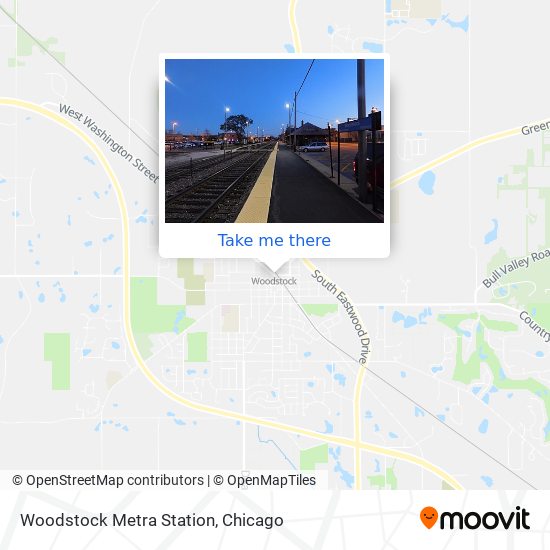 Woodstock Metra Station map