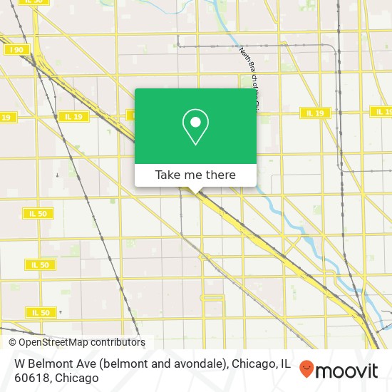 W Belmont Ave (belmont and avondale), Chicago, IL 60618 map
