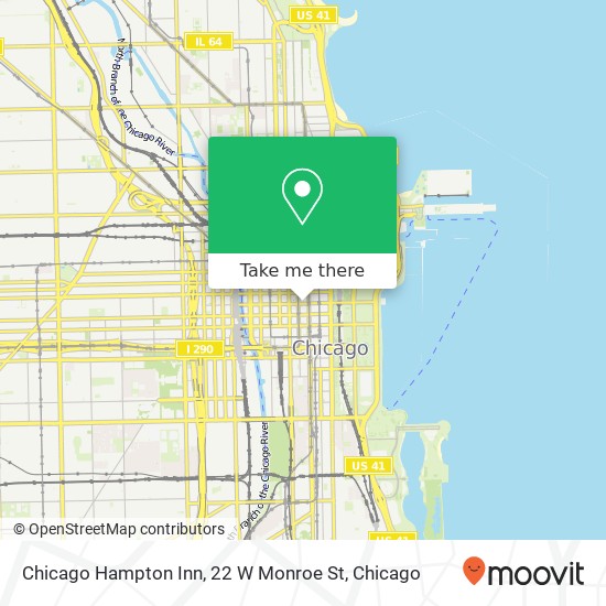 Chicago Hampton Inn, 22 W Monroe St map