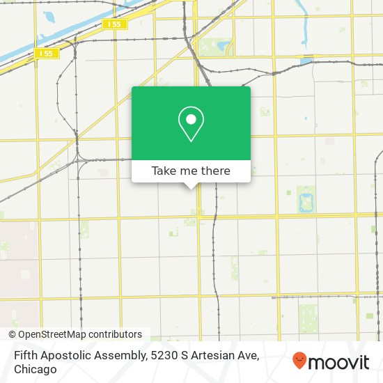 Mapa de Fifth Apostolic Assembly, 5230 S Artesian Ave