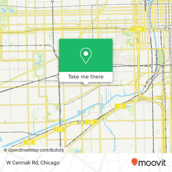 Mapa de W Cermak Rd, Chicago, IL 60608
