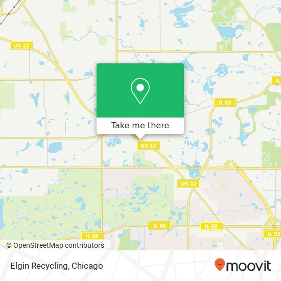 Mapa de Elgin Recycling, 20450 N Rand Rd