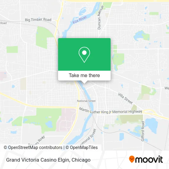 Grand Victoria Casino Elgin map