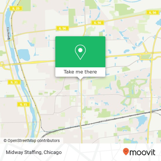 Mapa de Midway Staffing, 1460 N Farnsworth Ave