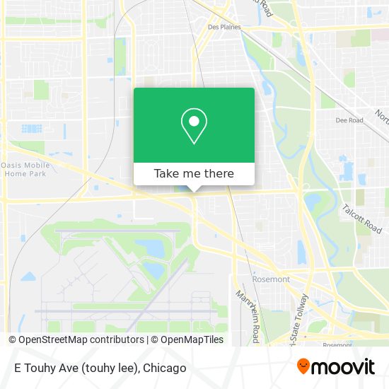 E Touhy Ave (touhy lee) map