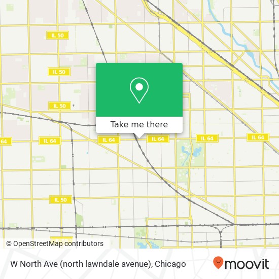 Mapa de W North Ave (north lawndale avenue), Chicago, IL 60651