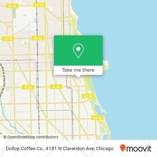 Mapa de Dollop Coffee Co., 4181 N Clarendon Ave