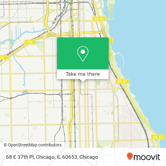 Mapa de 68 E 37th Pl, Chicago, IL 60653