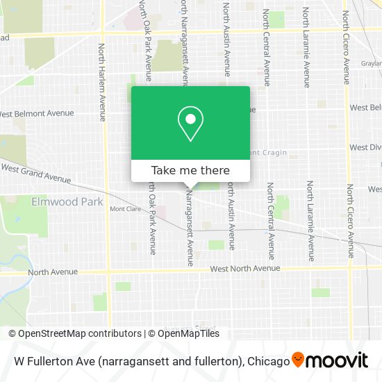 W Fullerton Ave (narragansett and fullerton) map