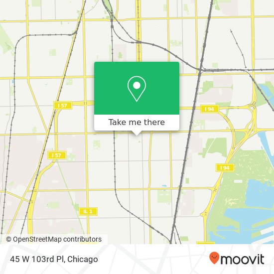 Mapa de 45 W 103rd Pl, Chicago, IL 60628