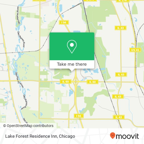 Lake Forest Residence Inn, 26325 N Riverwoods Blvd map