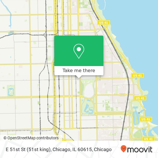 Mapa de E 51st St (51st king), Chicago, IL 60615