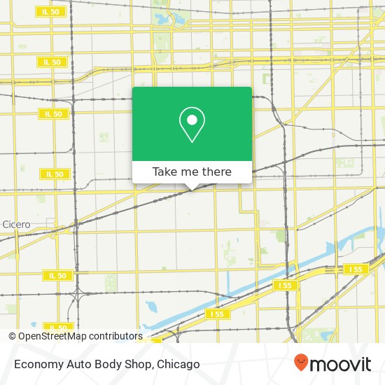 Economy Auto Body Shop, 3415 W Cermak Rd map