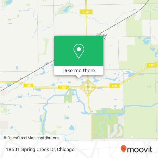 18501 Spring Creek Dr, Tinley Park, IL 60477 map