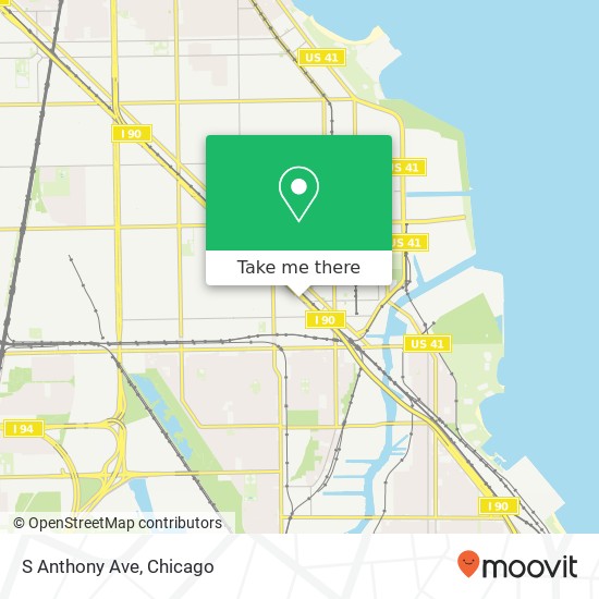 Mapa de S Anthony Ave, Chicago, IL 60617