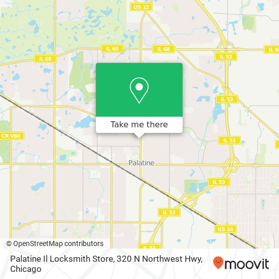 Mapa de Palatine Il Locksmith Store, 320 N Northwest Hwy