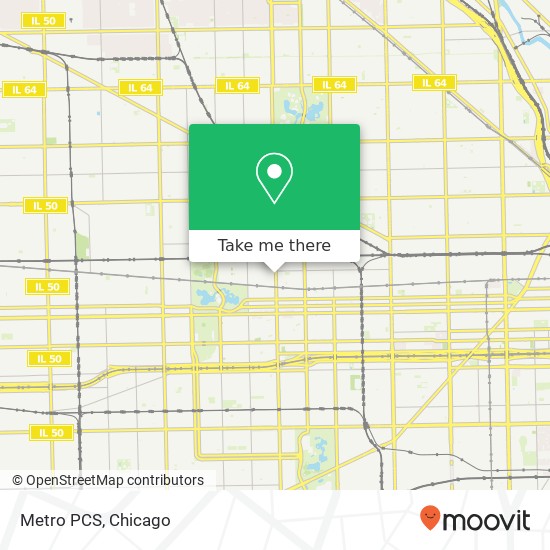 Mapa de Metro PCS, 266 N Kedzie Ave