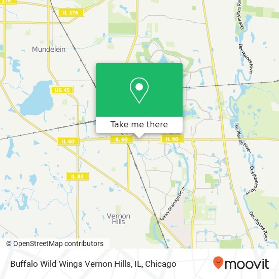 Buffalo Wild Wings Vernon Hills, IL, 361 W Townline Rd map