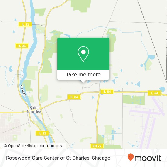 Mapa de Rosewood Care Center of St Charles, 850 Dunham Rd