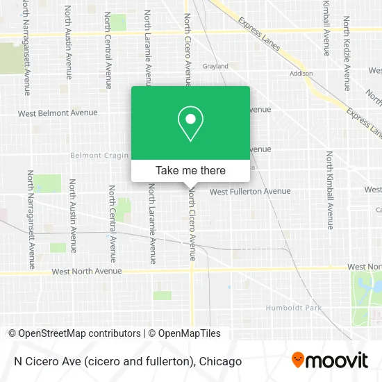N Cicero Ave (cicero and fullerton) map
