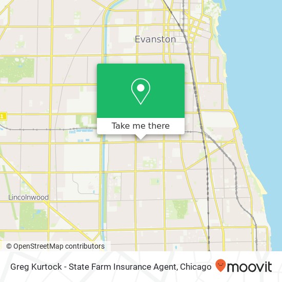 Mapa de Greg Kurtock - State Farm Insurance Agent, 1727 Howard St