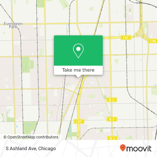 Mapa de S Ashland Ave, Chicago, IL 60643
