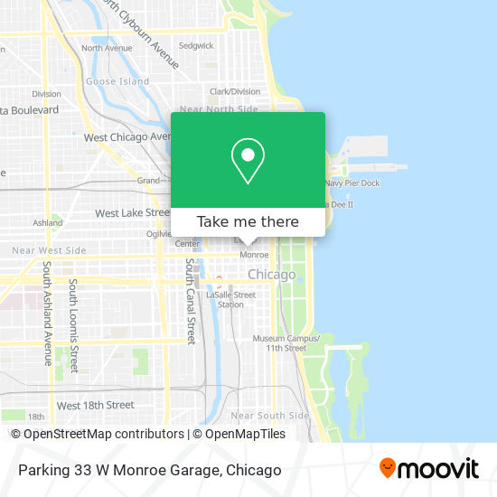 Mapa de Parking 33 W Monroe Garage