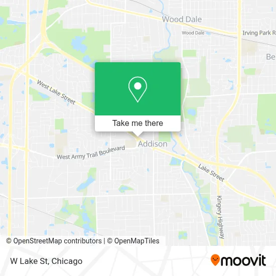 W Lake St map