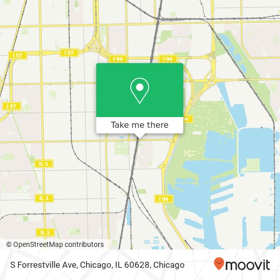 S Forrestville Ave, Chicago, IL 60628 map