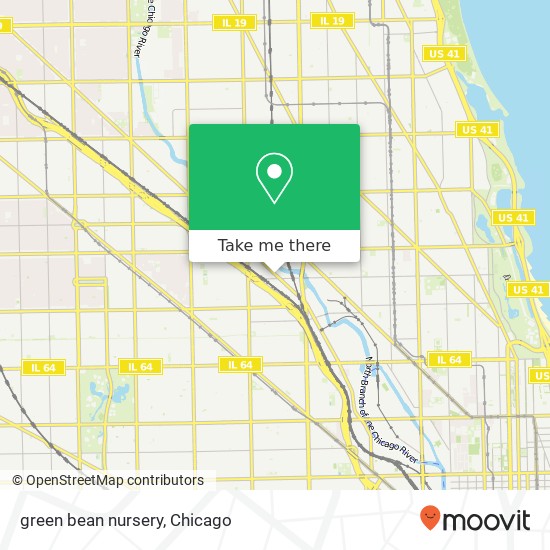 Mapa de green bean nursery, 2214 N Elston Ave