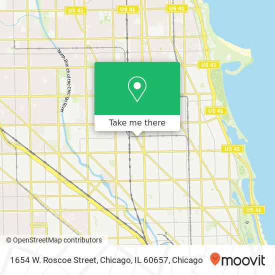 Mapa de 1654 W. Roscoe Street, Chicago, IL 60657