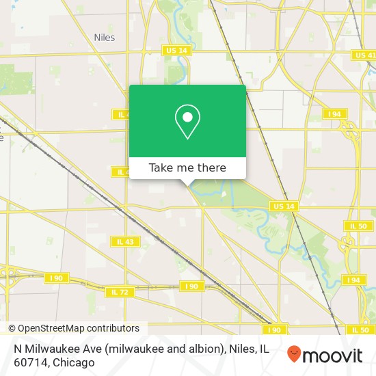 N Milwaukee Ave (milwaukee and albion), Niles, IL 60714 map