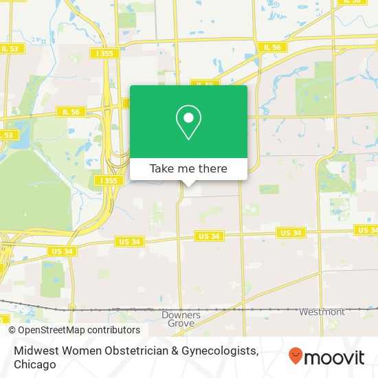 Mapa de Midwest Women Obstetrician & Gynecologists, 3825 Highland Ave