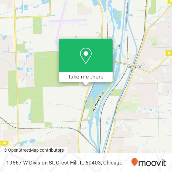 Mapa de 19567 W Division St, Crest Hill, IL 60403