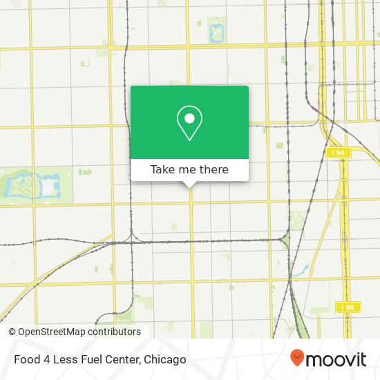 Mapa de Food 4 Less Fuel Center, 7030 S Ashland Ave