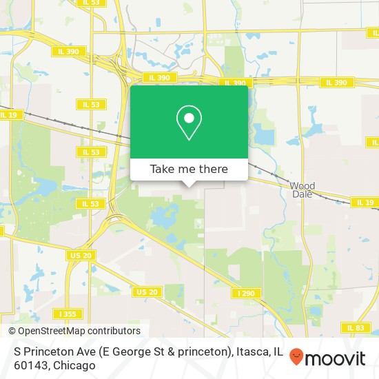 Mapa de S Princeton Ave (E George St & princeton), Itasca, IL 60143