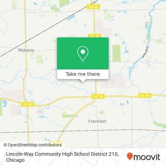 Lincoln-Way Community High School District 210, 201 Colorado Ave map