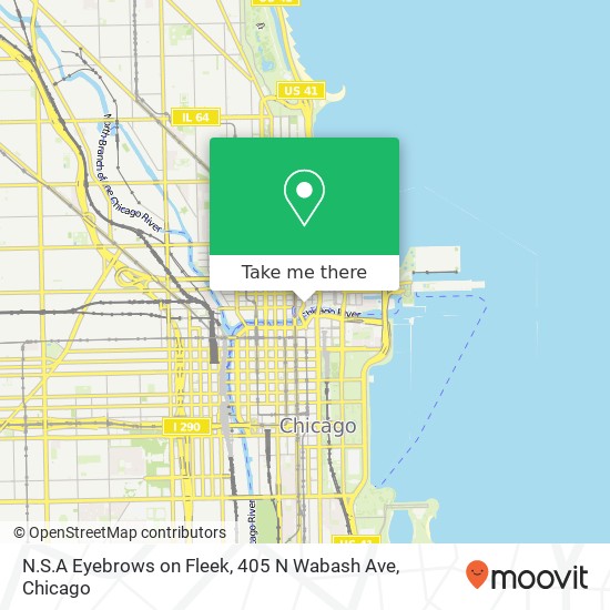 Mapa de N.S.A Eyebrows on Fleek, 405 N Wabash Ave