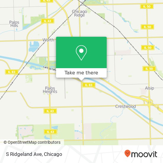 S Ridgeland Ave, Palos Heights, IL 60463 map