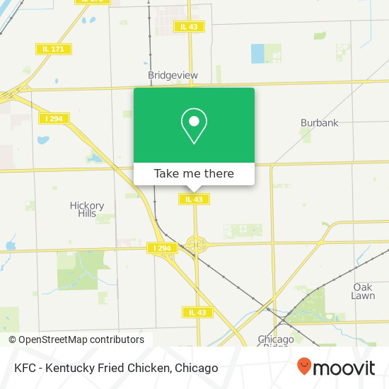 KFC - Kentucky Fried Chicken, 8940 S Harlem Ave map