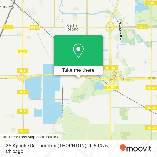 Mapa de 25 Apache Dr, Thornton (THORNTON), IL 60476