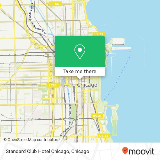 Standard Club Hotel Chicago map