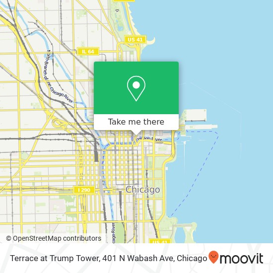 Mapa de Terrace at Trump Tower, 401 N Wabash Ave